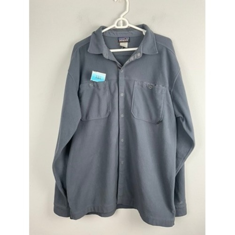 Vintage‎ Patagonia Snap-T Fleece Synchilla Men's Gray Fleece Long Sleeve Size XL